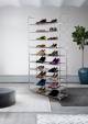 10 Tier Maximum Capacity Metal Shoe Organizer With Non Woven- Grey