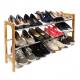 Woodluv 3 Tier Hallway and Entrance Shoe Rack - Fully Extendable