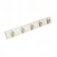 5 Hooks,  Wall-Mounted Wooden Flip Hook Hanger - White