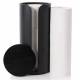 Bamboo Toilet Roll Holder with Lid, Freestanding Storage Unit - Black