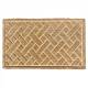 Basket Weave Embossed PVC Backed Coir Entrance Doormat, 40x70cm