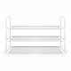 Black 3 Tier Large Capacity Metal Shoe Organizer With Non Woven Cover