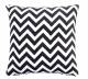 Chevron Sofa Cushion Cover - Black/Natural (45 cm X 45 cm)