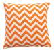 Chevron Sofa Cushion Cover - Orange/Natural (45 cm X 45 cm)