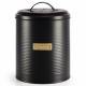 Compost Bin with Lid for Kitchen, Galvanized Steel,  3.6 L, Black