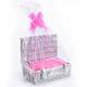 Create Your Own All Purpose Wicker Gift Hamper Basket Kit - White/Pink