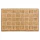 Criss-cross Embossed PVC Backed Natural Coir Entrance Doormat, 40x70cm