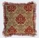 Damask Chenille Jacquard Cushion Cover With Rafael Fringed