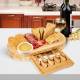 Large Oval Cheese Board Set With Integrated Drawer and 4 Cheese Knives