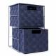 EHC 2 Drawer Storage Unit Cabinet For Bedroom / Bathroom - Navy Blue