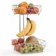 EHC 2 Tier Fruit & Vegetable Storage Basket Stand for Kitchen - Chorme