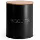 EHC Airtight Biscuit/Cookie Storage Canister With Airtight Lid, Black