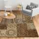 Chenille Patchwork 120 x 160 cm Floor Carpet Rug - Brown