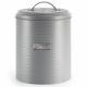 EHC Compost Bin with Lid, Galvanized Steel, 3.6 L, Grey