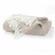 EHC Cotton Zig Zag Handwoven Single Bed or Armchair Throw - Beige