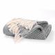 EHC Cotton Zig Zag Handwoven Single Bed or Armchair Throw - Grey
