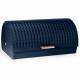 EHC Diamond Pattern Bread Storage Navy Blue Roll-Top Bread Bin