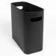 EHC Faux Leather Waste Paper Basket Bin For Home & Office - Black