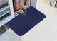 Long Wearing PVC Vinyl Backed Entrance Doormat - Navy Blue & Black