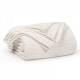 EHC Soft Chunky Cotton Waffle Single Throw For Sofa & Bed - Ivory