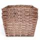 EHC Large Woven Storage Hamper Basket With Insert Handle, Brown