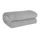 EHC Lightweight Hand Woven Adult Cellular Cotton Blanket - Light Grey