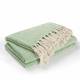 EHC Luxury Super Soft Cotton Diamond Large Throw - Green, 150 x 200 cm