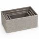 EHC Multi-Purpose Paper Rope Set of 4 Storage Basket, Grey