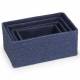 EHC Multi-Purpose Paper Rope Set of 4 Storage Basket, Navy Blue