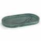 EHC Oval-shaped Decorative Marble Stone Storage Vanity Tray, Green