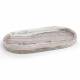 EHC Oval-shaped Decorative Marble Stone Storage Vanity Tray, Natural