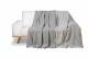 Pack of 2 Dot Check Throws For Sofa Settee Chair, Blanket - Grey