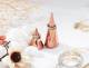 EHC Pack of 2 Metal Plated Small Jewellery Storage Cone - Rose Gold