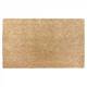 EHC PVC Backed Natural Coconut Coir Plain Entrance Doormat, 60 x 90 cm