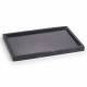 EHC Rectangular Decorative Marble Stone Storage Vanity Tray, Black