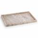 EHC Rectangular Decorative Marble Stone Storage Vanity Tray, Natural