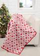 EHC Reversible Star Pattern Sofa Bed Christmas Throw - 127 x 152cm