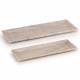 EHC Set of 2 Decorative Marble Stone Storage Vanity Tray, Natural