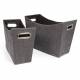 EHC Set of 2 Fabric Magazine Storage Unit for Newspapers, Black