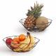 EHC Set of 2 Fruit & Vegetable Storage Basket Stand for Kitchen, Black