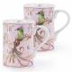 EHC Set of 2 Porcelain Phoenix Design Tea Cups/Coffee Mugs with Handle