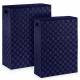 EHC Set of 2 Woven Polypropylene Laundry Basket With Lid, Blue
