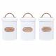 EHC Set of 3 Tea, Coffee & Sugar Kitchen Storage Containers