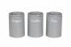 EHC Set of 3 Tea, Coffee & Sugar Storage Canisters With Lid, Grey