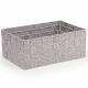 EHC Set of 3 Woven Shelf Storage Hamper Basket With Lid - Grey