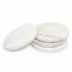 EHC Set of 4 Round White Marble Coasters For Home & Kitchen Use