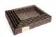 EHC Set of 5 Woven Strap Paper Storage Basket - Dark Brown