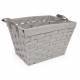 EHC Single Non Woven Rectangular Storage Basket Hamper - Grey