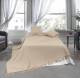 EHC Soft Divine Stripe Cotton King Size Throw, Beige - 225 cm X 250 cm