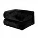 EHC Super Soft Fluffy Flannel Fleece Throws, Black 125 cm x 150 cm